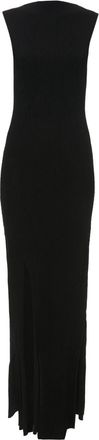 Victoria Beckham pleat-detailing sleeveless maxi dress - Black