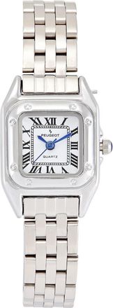 Peugeot Sleek Panther Square Bracelet Watch- 20x22MM in Silver at Nordstrom