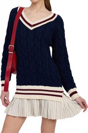 En Saison Knox Media Mini Dress In Navy