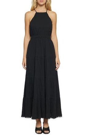 Lost + Wander Bella Luna Crushed Tiered Maxi Dress in Black at Nordstrom Rack, Size X-Small
