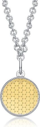 Rachel Glauber Eternal Harmony Two-Tone Circle Pendant Necklace