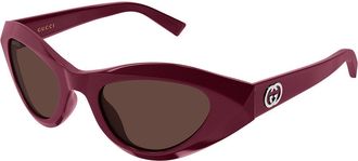 Gucci GG2201S 004 Womens Sunglasses Burgundy Size 50 - Free RX Lenses - Free RX Lenses