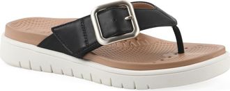 White Mountain Nalla Recovery Foam Thong Sandal in Black/burnish/smooth at Nordstrom Rack, Size 6.5