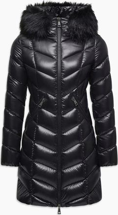 Moncler Womens Womens Fulmarus Long Coat Black - Size: 10
