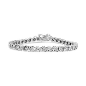 House of Brilliance 14K White Gold 1.00 Cttw Lab Grown Diamond S Link Tennis Bracelet at Nordstrom