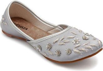 Fuchsia Amira Silver Embroidery Flat at Nordstrom, Size 6