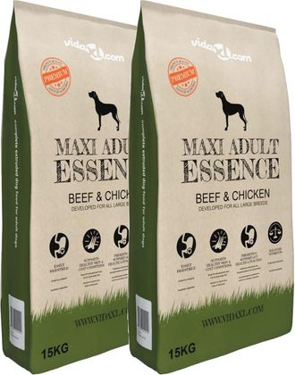 vidaXL Vidaxl - Comida Seca Perros Maxi Adult Essence Beef&chicken 2 Uds 30 Kg