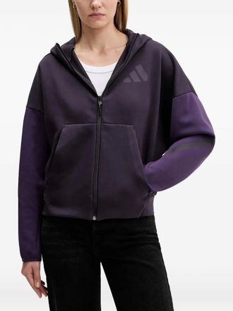 adidas Z.N.E. hoodie - women - Cotton/Cotton/Polyester/Polyester - S - Purple