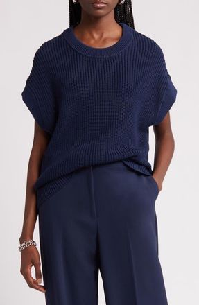 Nordstrom Crewneck Sweater in Navy Blazer at Nordstrom, Size Large