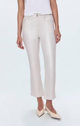 Pistola Denim Lennon High Rise Crop Boot Jean In Ivory Luster