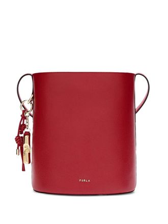 Furla Roxie leren bucket-tas met print - Rood