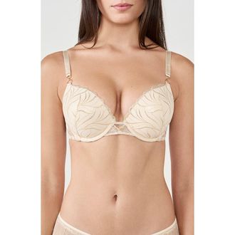 Etam Envolee N&deg;9 Underwire Bra in Beige/Gold at Nordstrom, Size 32C