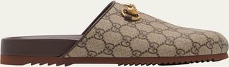 Gucci GG Supreme Horsebit Mules