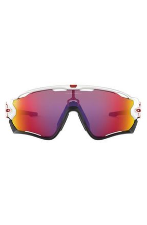 Oakley Jawbreaker 31mm Prizm Shield Sunglasses in White at Nordstrom
