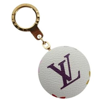 Louis Vuitton Pre-owned Accessories, female, White, Size: ONE SIZE Pre-owned Canvas Key Holder
