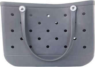 Generic EVA Beach Bag Lightweight Durable with Ventilation Holes for Sand Drainage Large Capacity for Poolside Use and Outdoor Activities (Gray, 14.17 &times; 5.12 