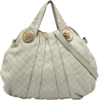 Gucci Pre-owned Hysteria Bag - Dames - Vintage Schoudertas - Beige - ONE Size - Leer - Vintage