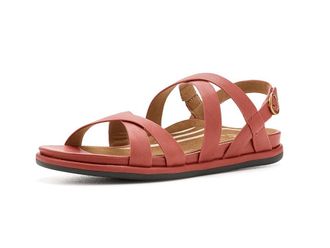 Aetrex Piper Adjustable Quarter Strap Sandals Womens Sandals Terracotta : EU 41 (US Womens 10-10.5) M (B), Leather