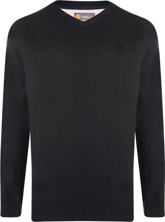 KAM V-Neck Ls Knit (Kbs55) in Black in 8XL