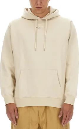 Dr&ocirc;le de Monsieur Light Beige Printed Hoodie
