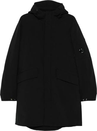 C.P. Company Giacca con cappuccio e dettaglio Lens - Nero