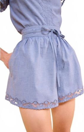 Ulla Johnson Elowen High Waist Short In Chambray