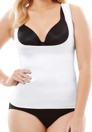 SECRET SOLUTIONS Power Shaper Firm Control Wear-Your-Own-Bra Shaper Tank in White at Nordstrom, Size Medium