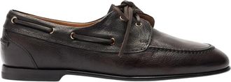 Scarosso Handgemaakte leren bootloafers - Dames - Bootschoenen - Bruin - 39 1/2 EU - Leer - Schoenen