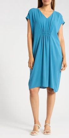 Eileen Fisher V-Neck Silk Shift Dress in Cascade at Nordstrom Rack, Size X-Large