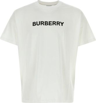 Burberry White Cotton T Shirt
