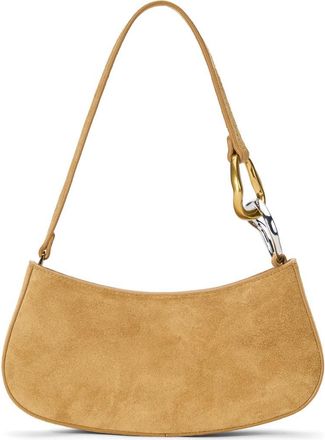 Staud Ollie Suede Shoulder Bag in Hazel at Nordstrom
