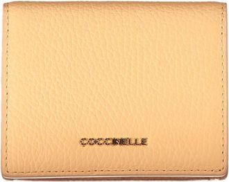 Coccinelle Oranje Leren Portemonnee met Automatische Sluiting - Dames - Portefeuilles - Oranje - ONE Size - Accessoires
