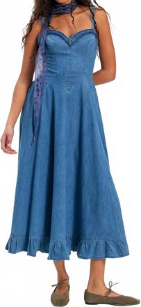 Free People Womens Another Season Midi Dress In Blue