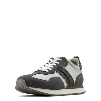 Ariat Mens Ranch Runner Trainer Shoes in Light Grey Charcoal Suede, D Medium Width, Size 10.5, by Ariat