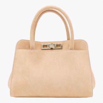 Fabiana Filippi Beige Leather Top Handle Bag