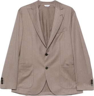 Boglioli button herringbone jacket - Neutrals