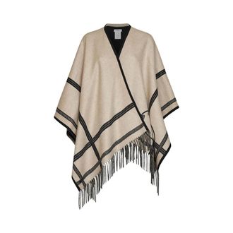 Fendi Poncho Selleria - Jackets - Mujer - Beige - ONE SIZE