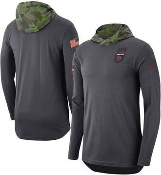 Jordan Brand Mens Jordan Brand Anthracite Oklahoma Sooners Military Long Sleeve Hoodie T-Shirt at Nordstrom, Size Medium