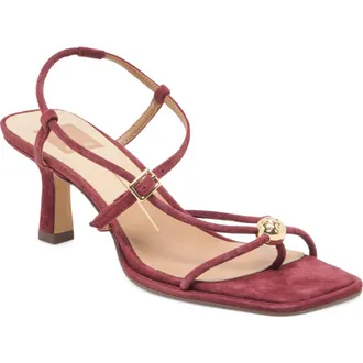Dolce Vita Mylee Heels Sandal in Berry Suede at Nordstrom, Size 6.5