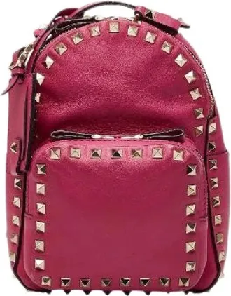 Valentino Pre-owned Backpacks, female, Pink, Size: ONE SIZE Pre-owned Leather Backpack