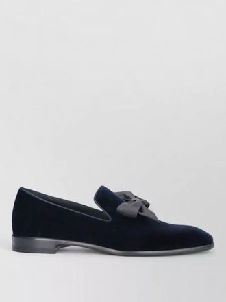 Christian Louboutin velvet loafers featuring signature bow detail