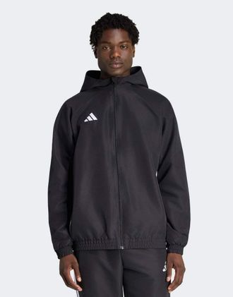 adidas adidas Performance - Tiro 26 Essentials - Felpa con cappuccio nera e bianca-Nero