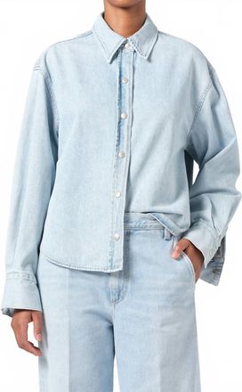 A Gold E Womens Denim Shirt In Cluster