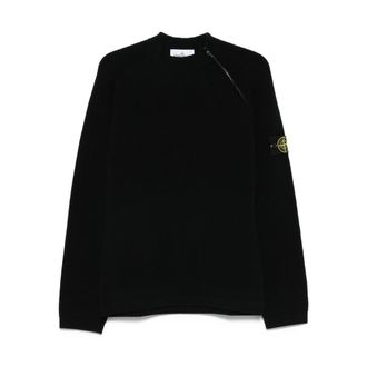 Stone Island Side-zip Logo-patch Jumper