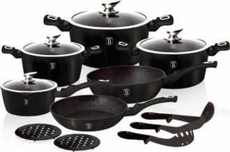 Berlinger Haus Berlinger Haus Metallic Line Juego De Ollas Negro Metalizado