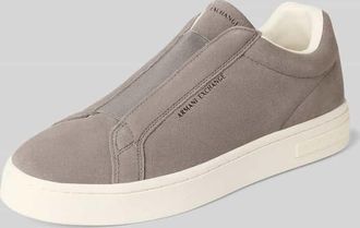 A|X Armani Exchange Sneaker aus Leder in Schlupfform Modell LONDON COW SUEDE in Stein, Größe 42