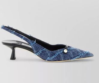 Jimmy Choo London denim slingback sandals