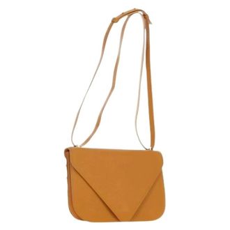 Bottega Veneta Pre-owned Vintage Shoulder Bag - Dames - Pre-owned - Geel - Maat: ONE Size Leer