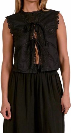 Elan Fly Away Top In Black