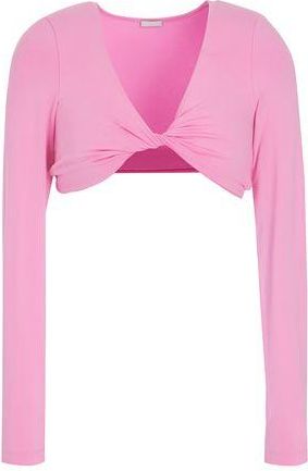8 by YOOX VISCOSE JERSEY FRONT TWIST TOP